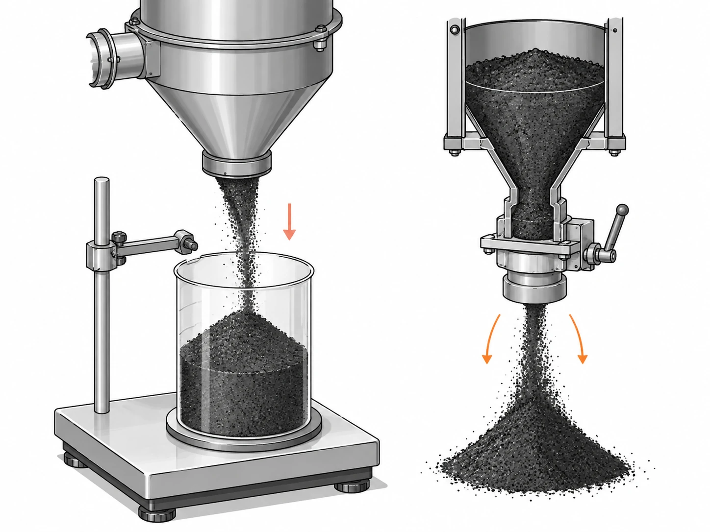 Bulk density flowability