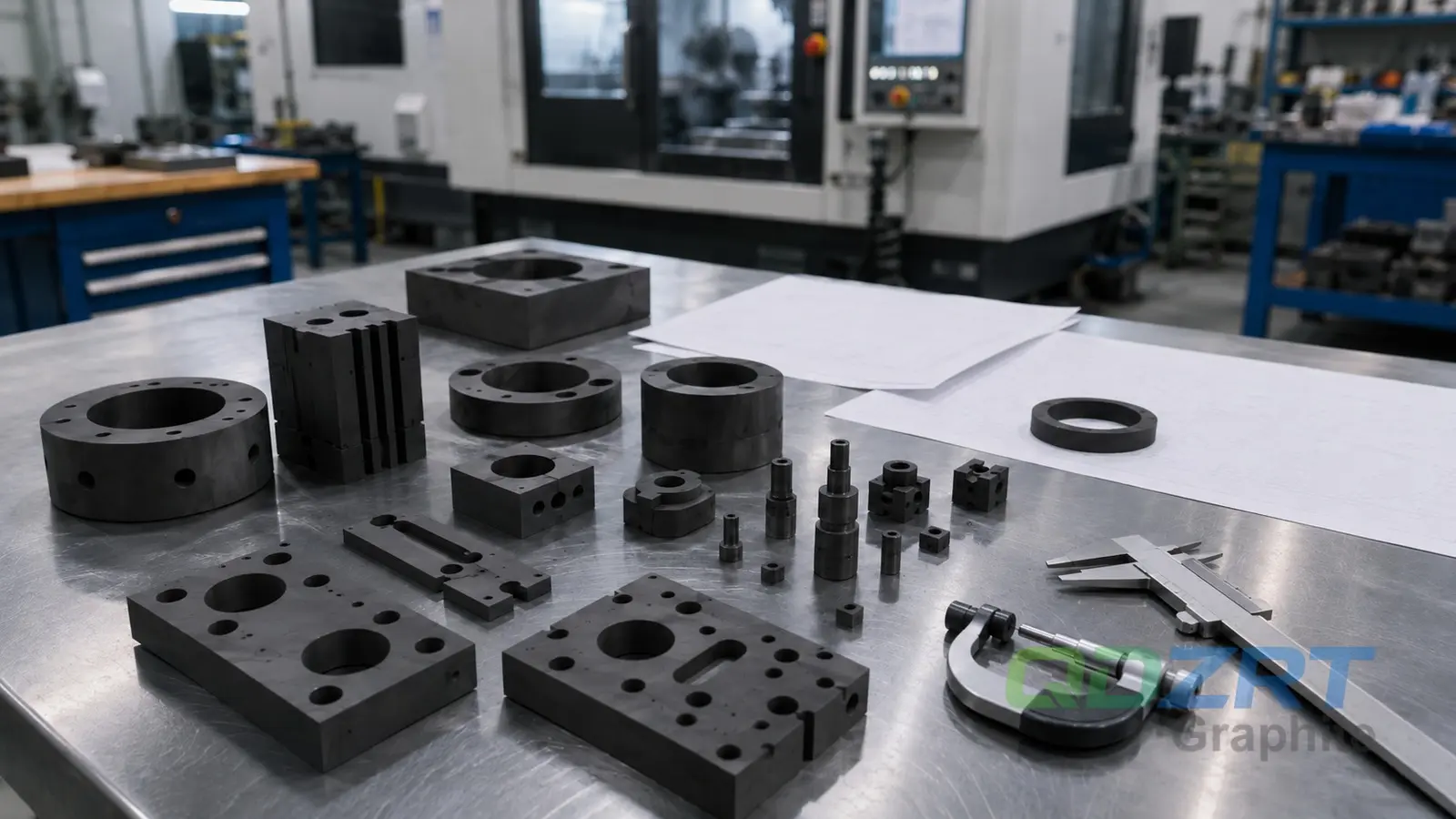 custom graphite parts drawing tolerance confirmation and machining inspection