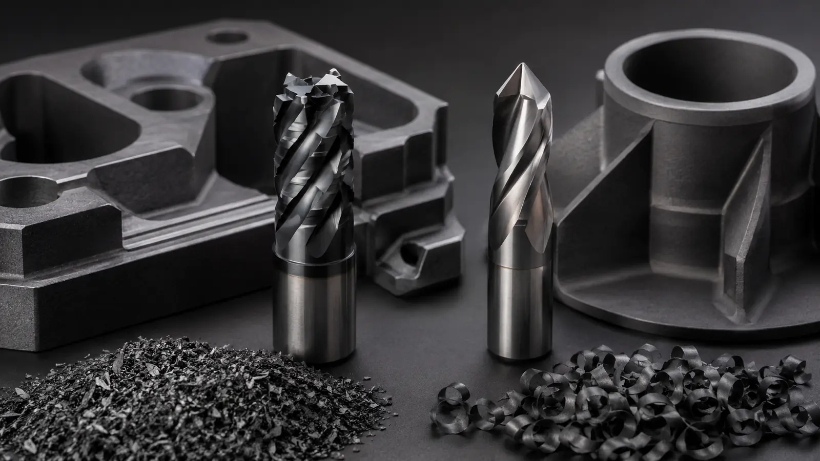 Diamond and carbide tooling comparison for graphite CNC machining.