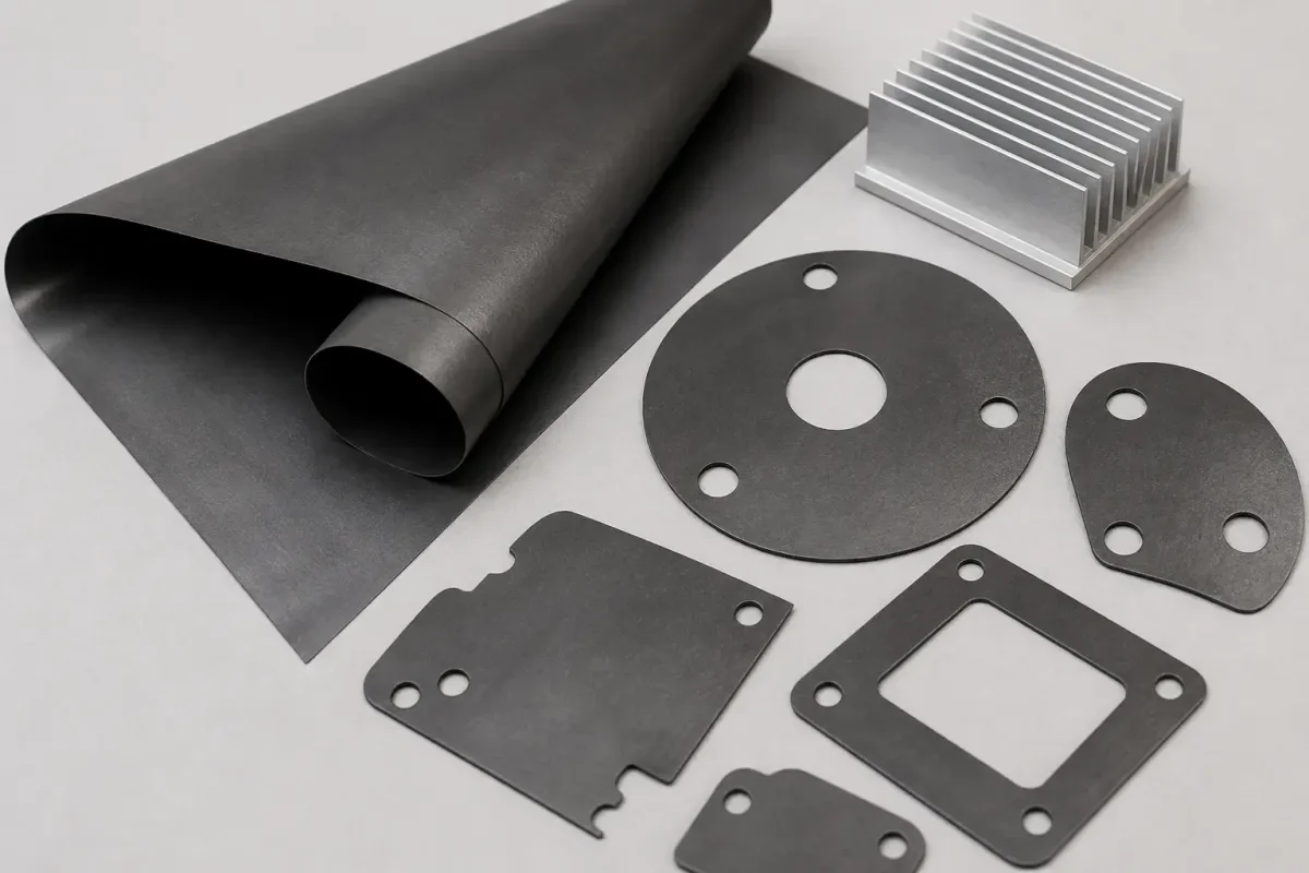 Flexible graphite foil vs thermal graphite sheet for industrial graphite application.