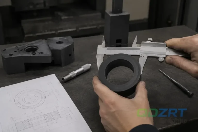 Isostatic fine-grain graphite block stock for precision EDM electrode machining.