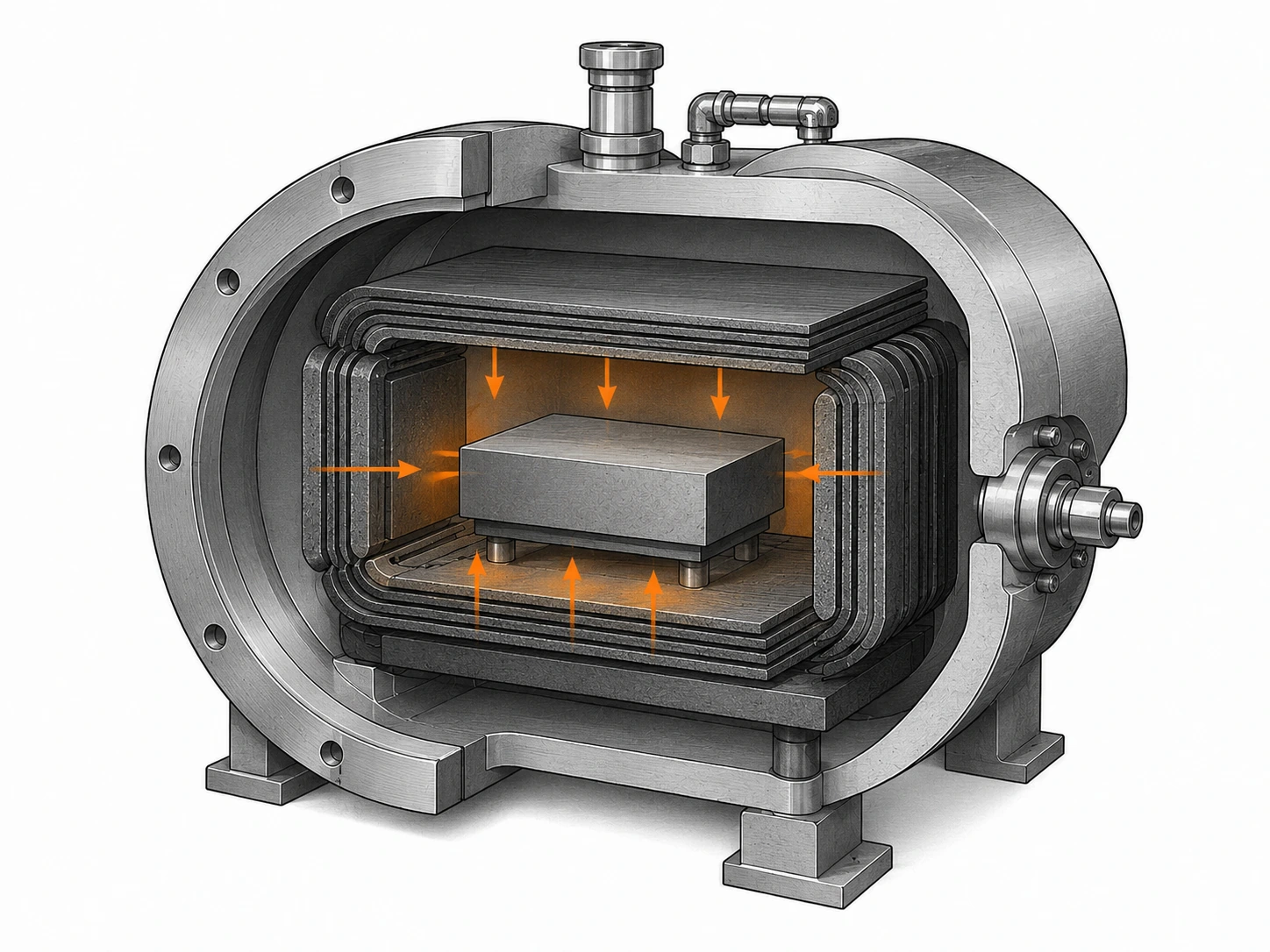 Graphite heater current path