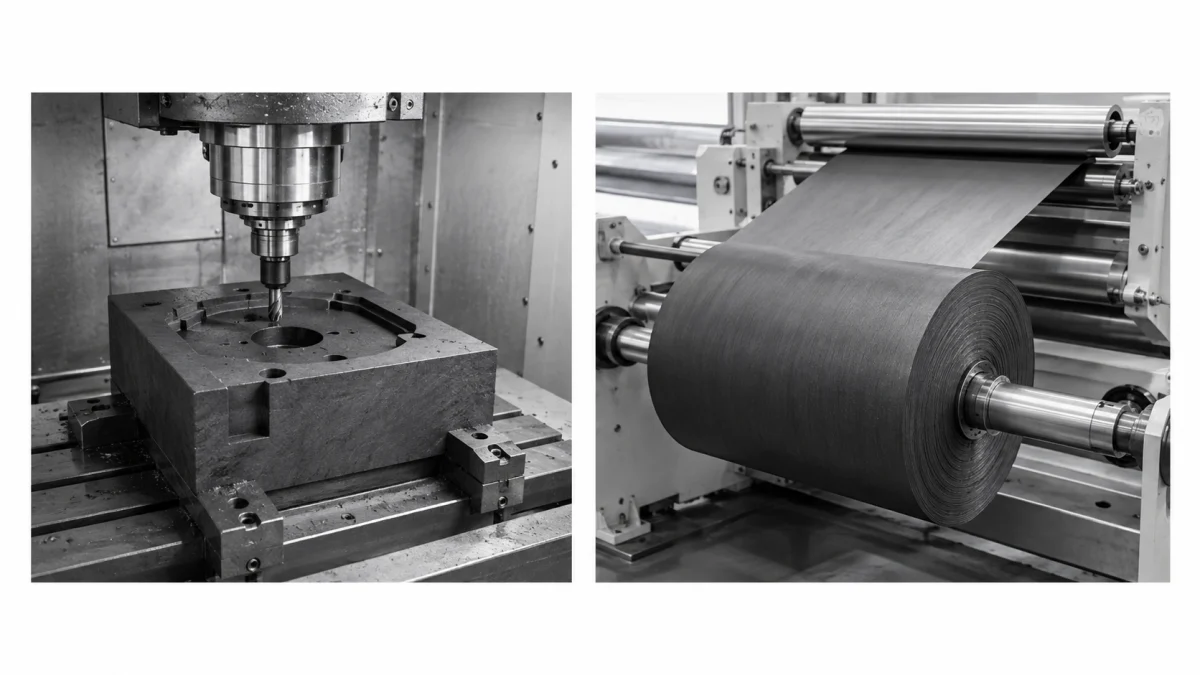 Bearbeitung vs roll conversion routes for industrial graphite application.