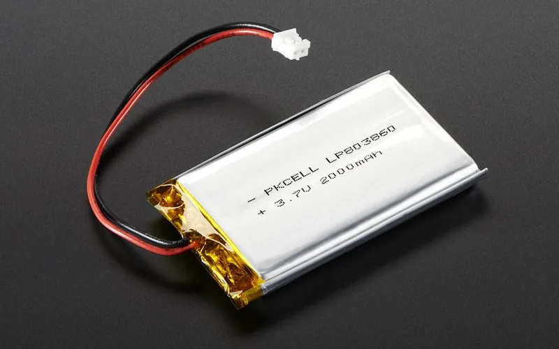 Lithium-ion polymer battery with electrical leads