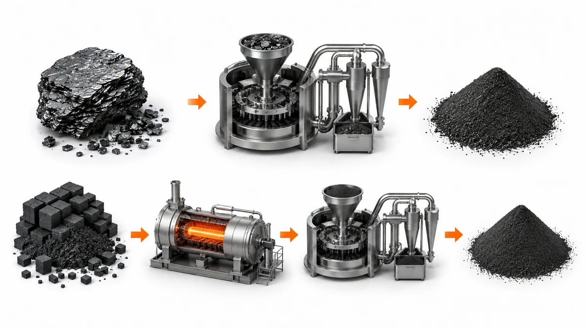 Natural vs synthetic graphite production routes