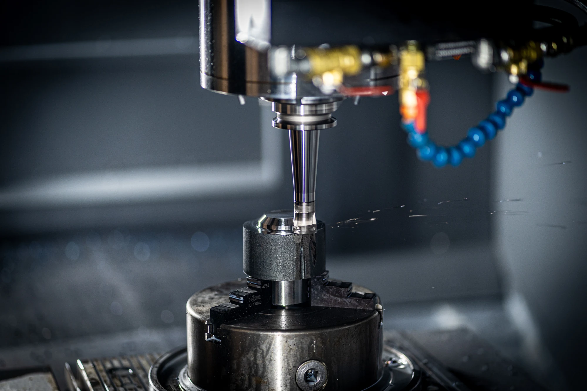 Iron surface plate for graphite block anisotropy.