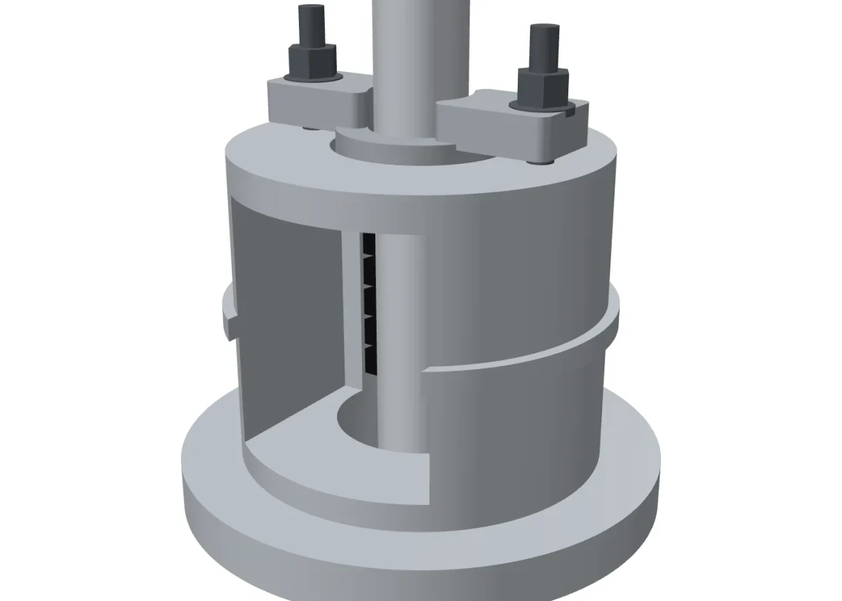 A cutaway packing box shows graphite packing rings compressed around a real valve-stem sealing arrangement.